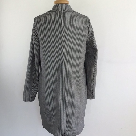 Adrianna Papell one button  long topper jacket tiny houndstooth size medium NWT - Picture 3 of 9